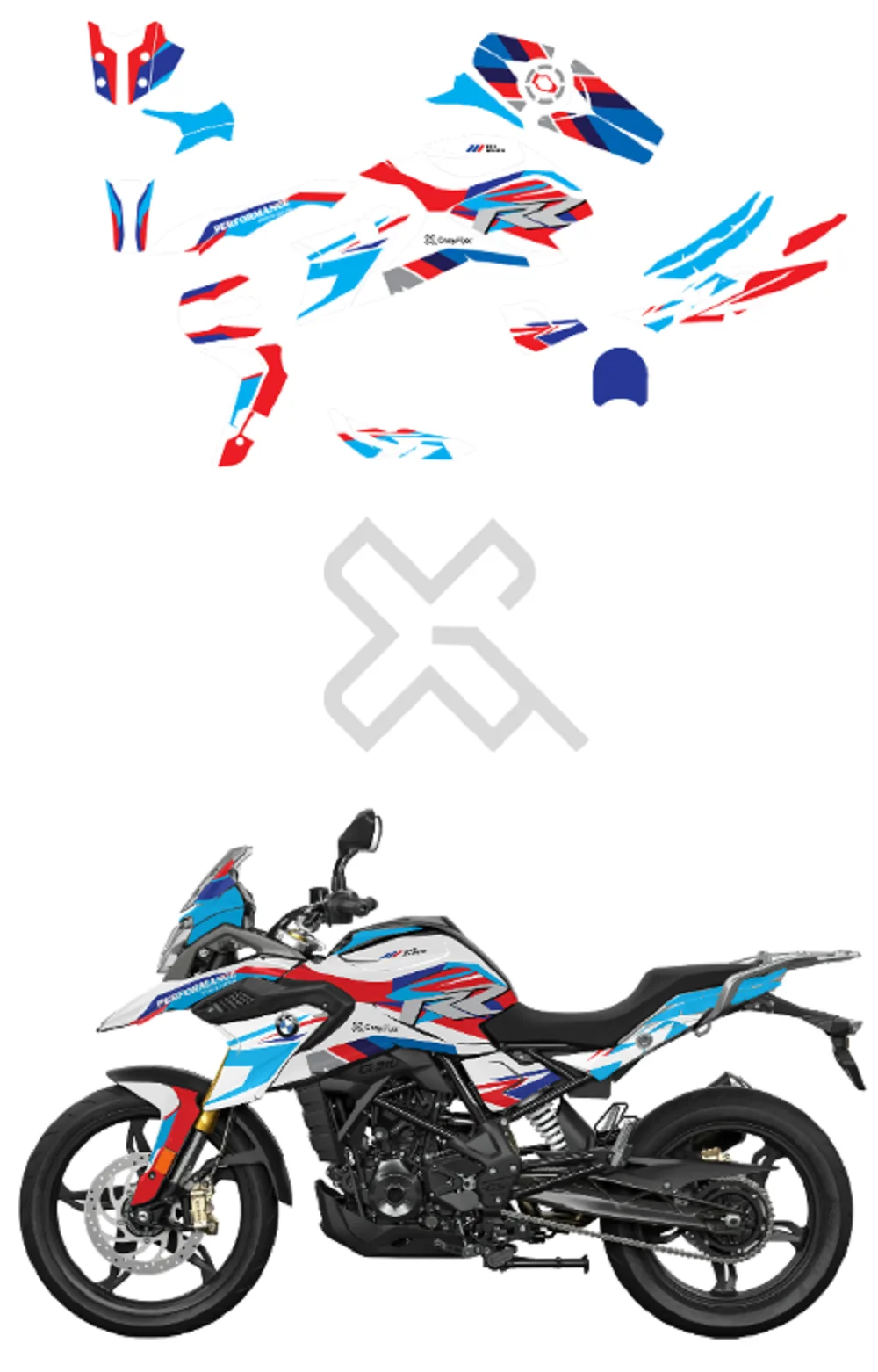 RR Edition Full Body Sticker Compatible with G310 GS | Made In Premium Gloss With FPF(Fade Protection Film), Water Proof, Precut Sticker, Pack Of 1 Compatible with Both Side